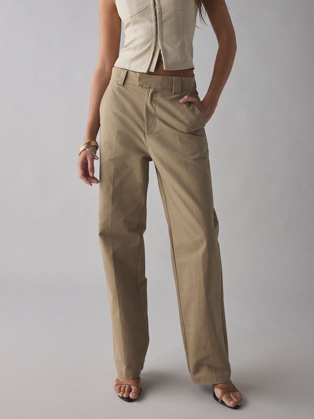 House of Sunny Clay Straight Fit Canvas Worker Pant - Women’s Large
New with tag